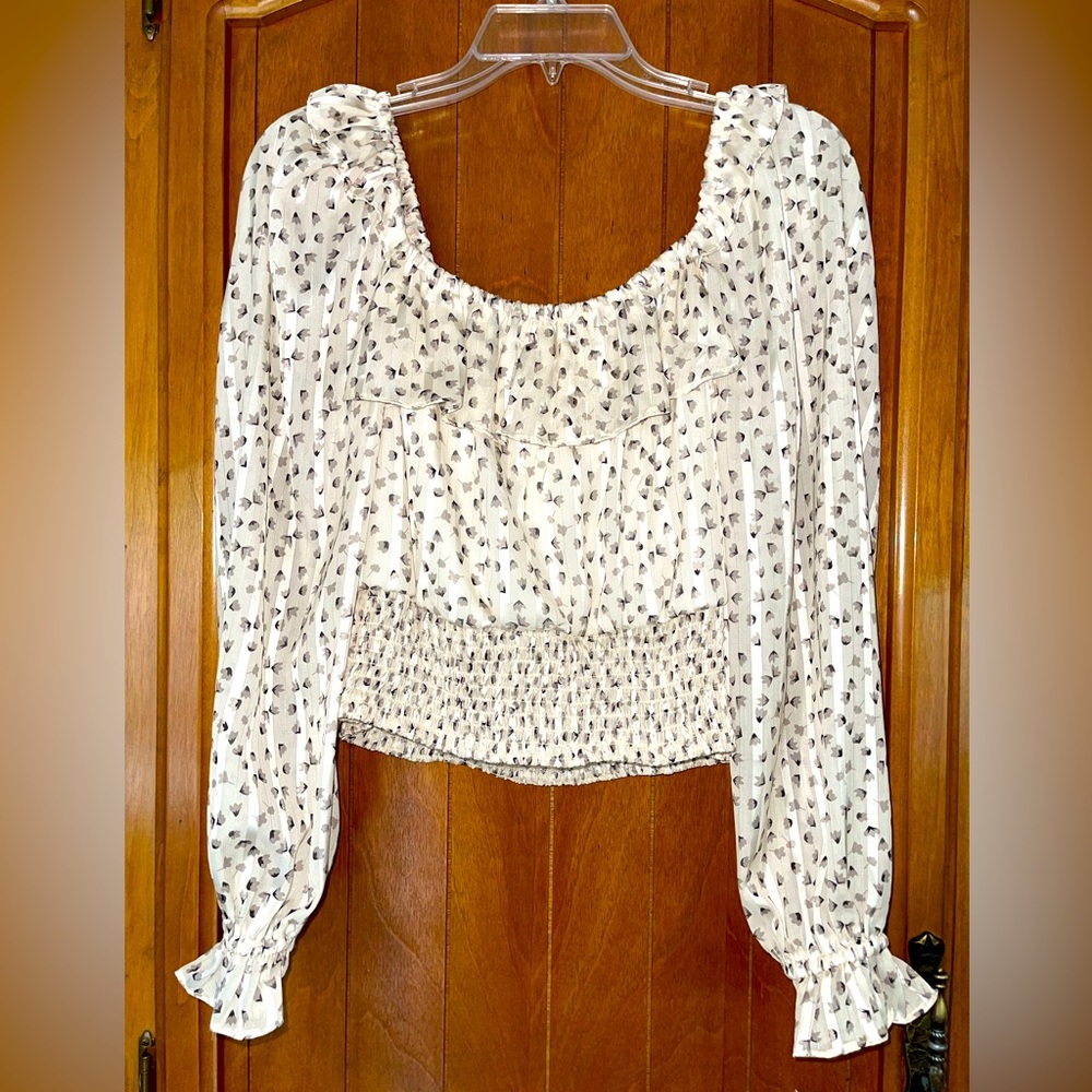 “NWT” BLOOMFIELD FOR NORDSTROM IVORY LONG SLEEVE & LINED LADIES BLOUSE, SIZE MED - Picture 3 of 4